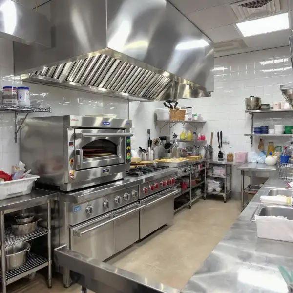 Генеральная чистка кухни пиццерии - после уборки